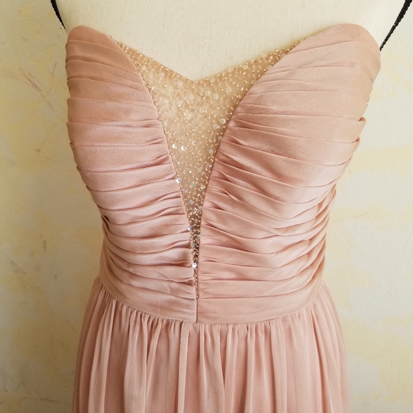 Belsoie Bridal Peach Bridesmaids Dress Size 14 - Picture 8 of 8